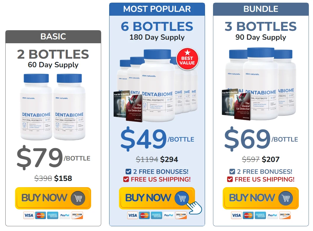 Denta Biome order packages page